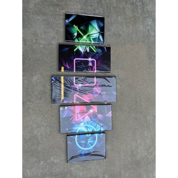 5 Piece Gamer Room Canvas Wall Art PlayStation Symbols - Picture 5 of 5